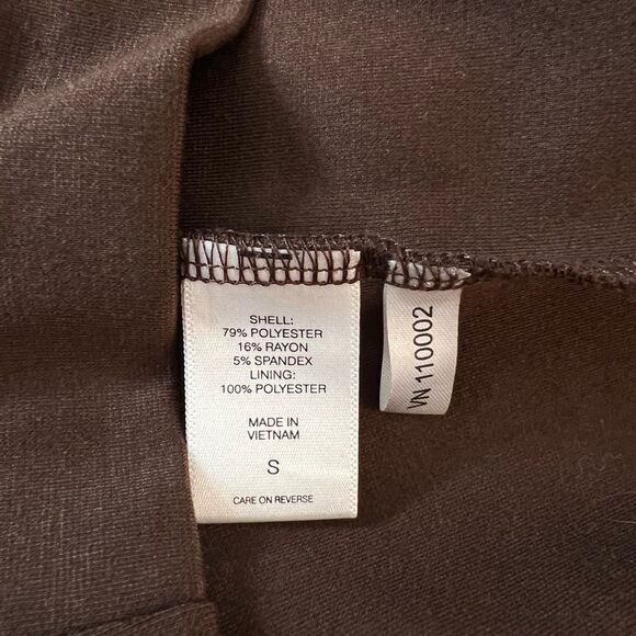 New York & Company Brown Classic 3/4 Sleeve Sheath Dress Size Small - Picture 9 of 11